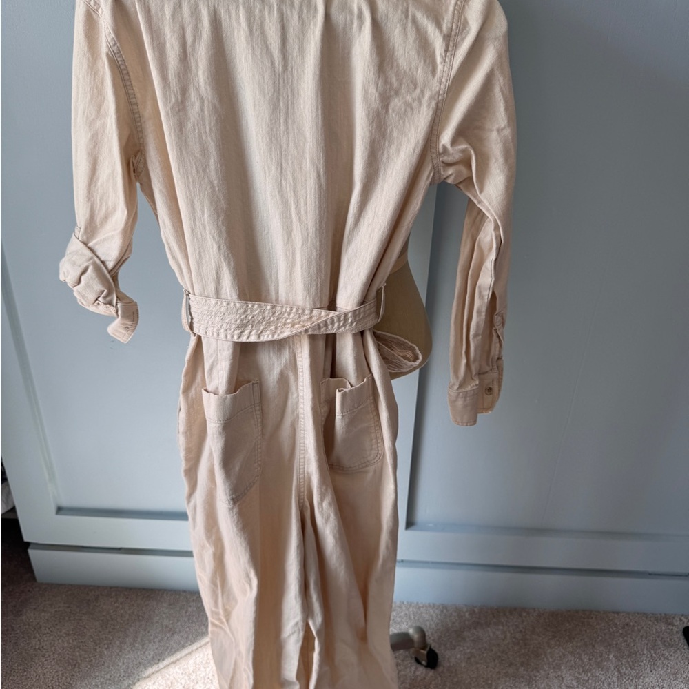Banana Republic Cream Button-Up Jumpsuit - Picture 4 of 8